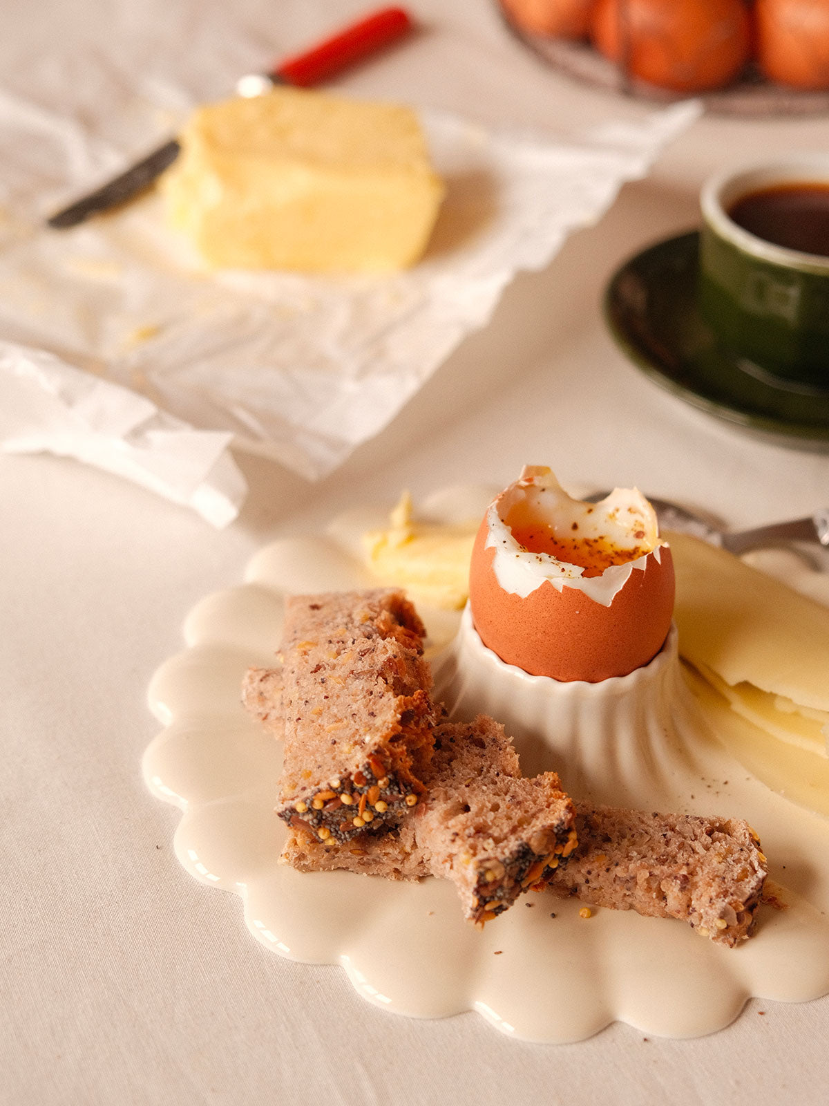 Assiette coquetier Coquille