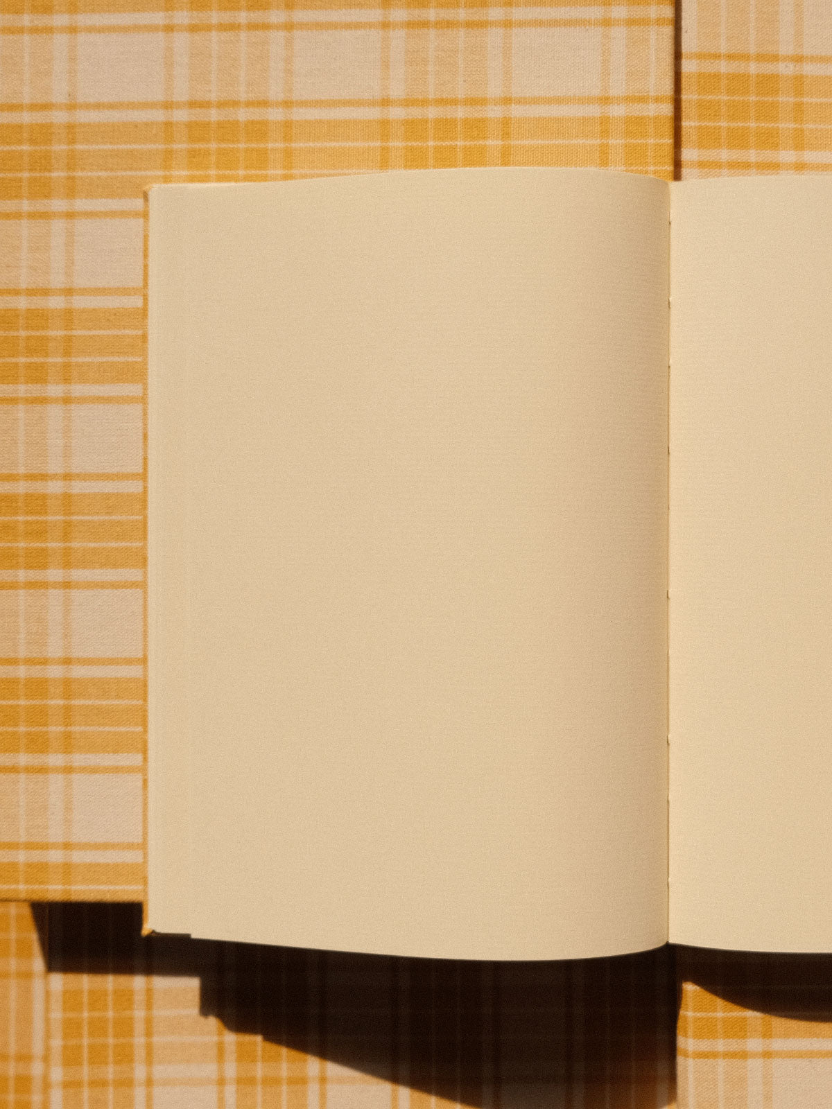 Carnet tissu A5 - Carreaux jaunes et blancs