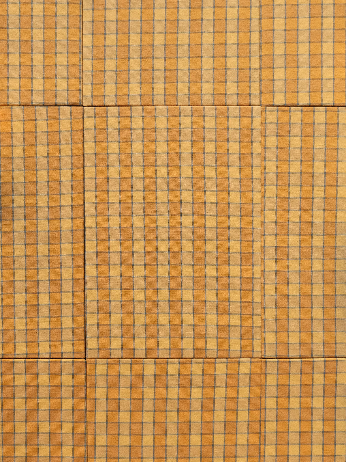 Carnet tissu A5 - Carreaux jaunes et bleus