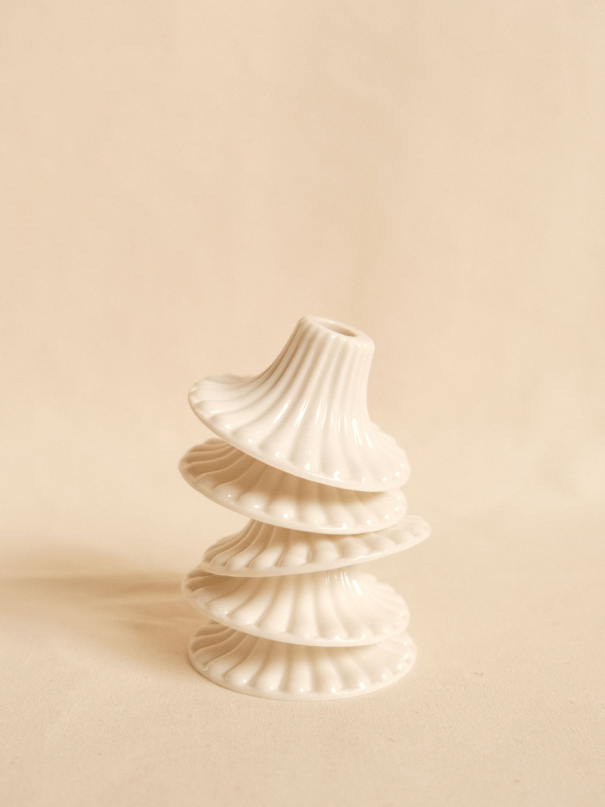 Mini bougeoir Coquille Édition 01 - Blanc