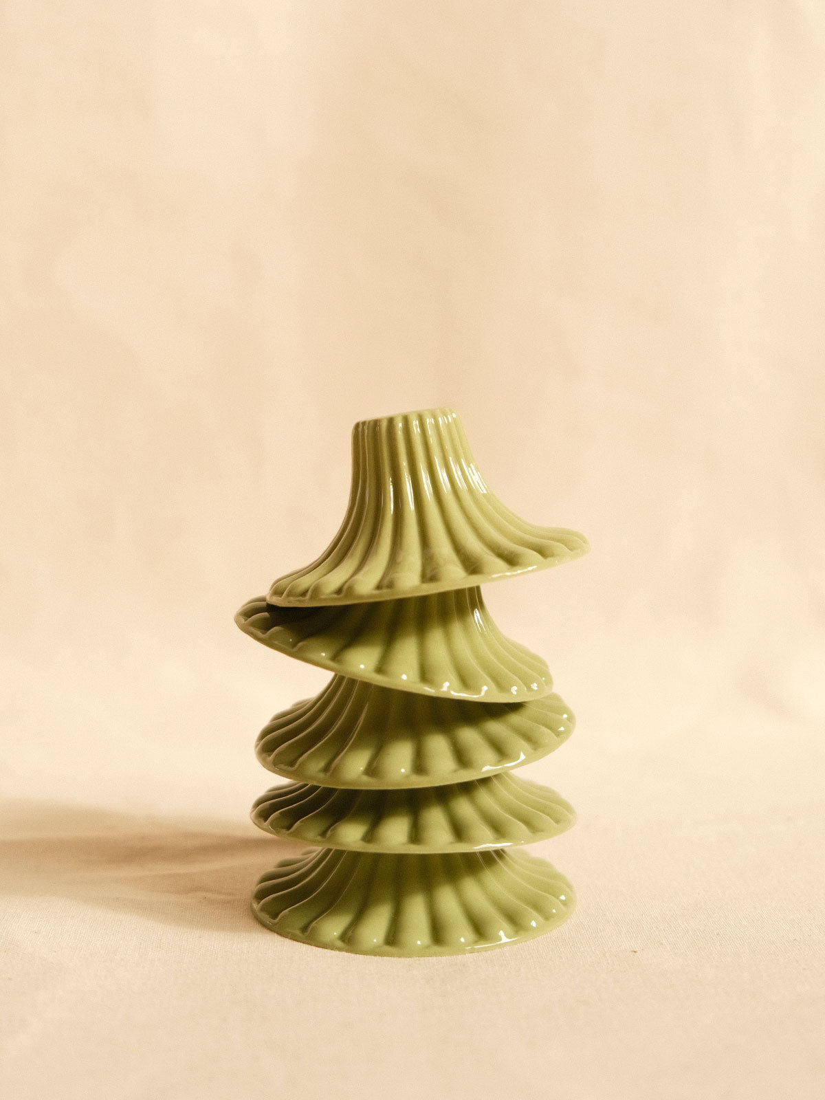 Mini bougeoir Coquille Édition 01 - Vert chèvrefeuille