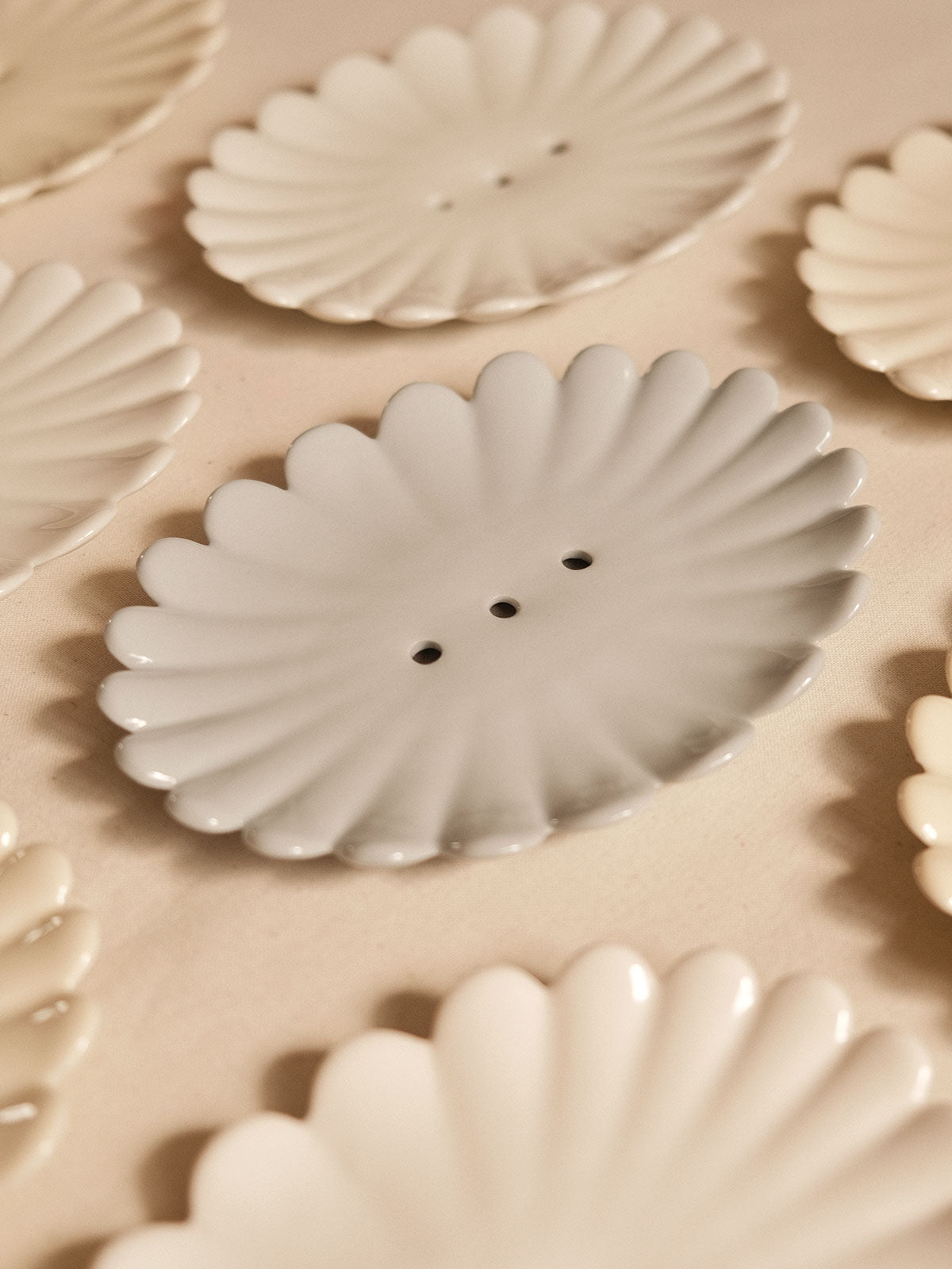 Porte-savon Coquille - Gris perle