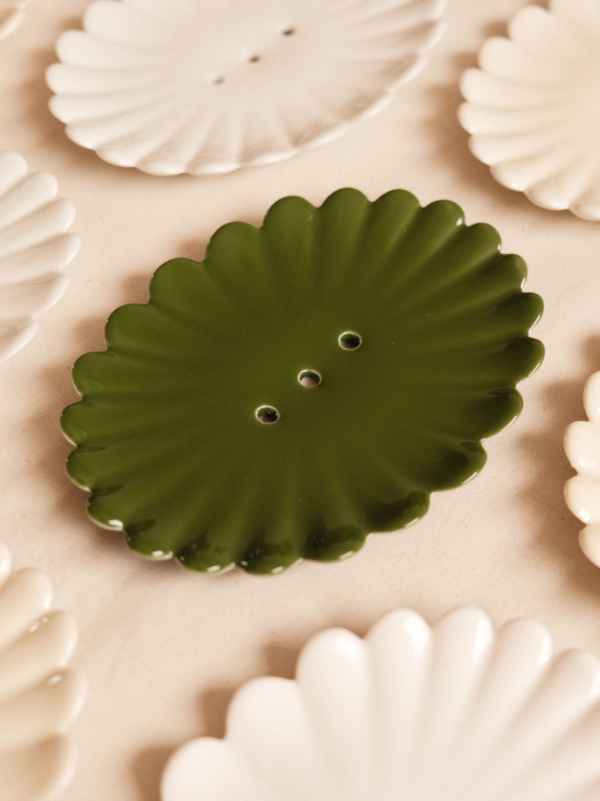 Porte-savon Coquille - Vert pin