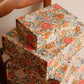 Boîte tissu - Fleurs multicolores