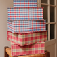 Boîte tissu - Carreaux rouge multico
