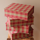 Boîte tissu - Carreaux rouge multico