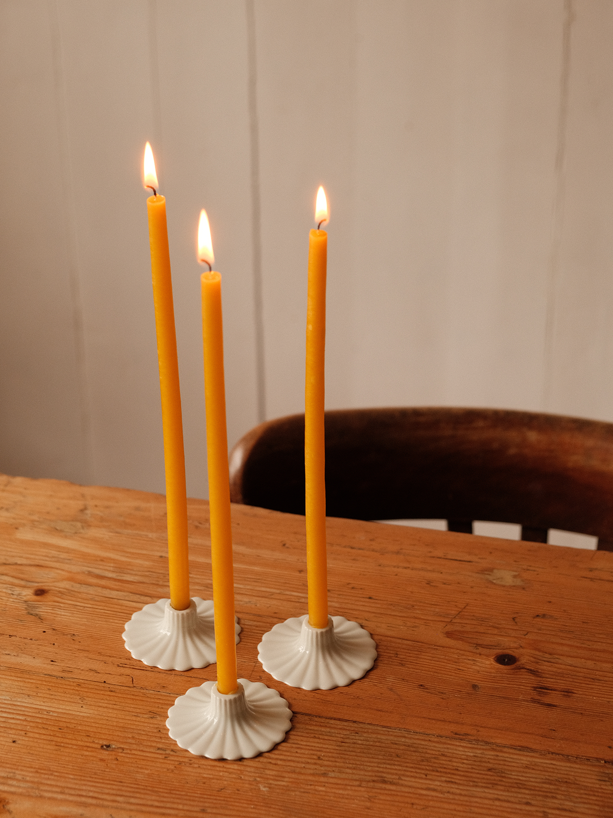 Set de 2 - Mini bougeoirs Coquille Édition 02 Blanc