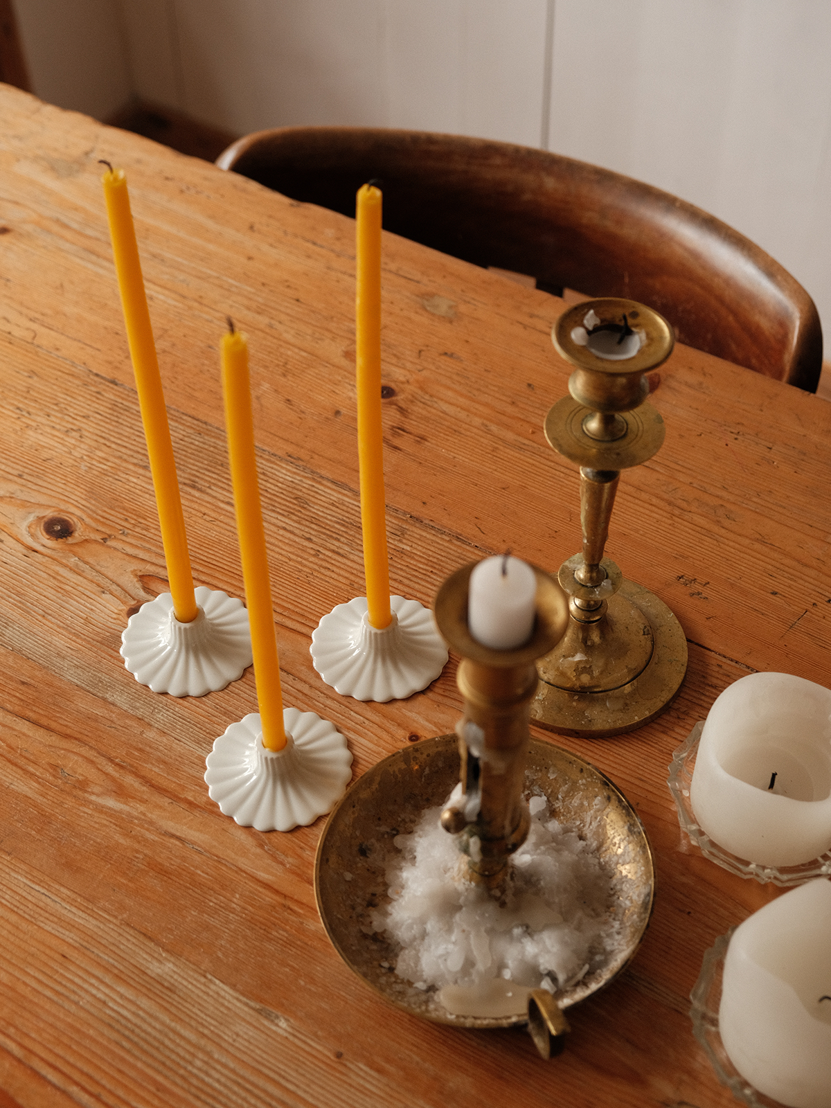 Set de 2 - Mini bougeoirs Coquille Édition 02 Blanc