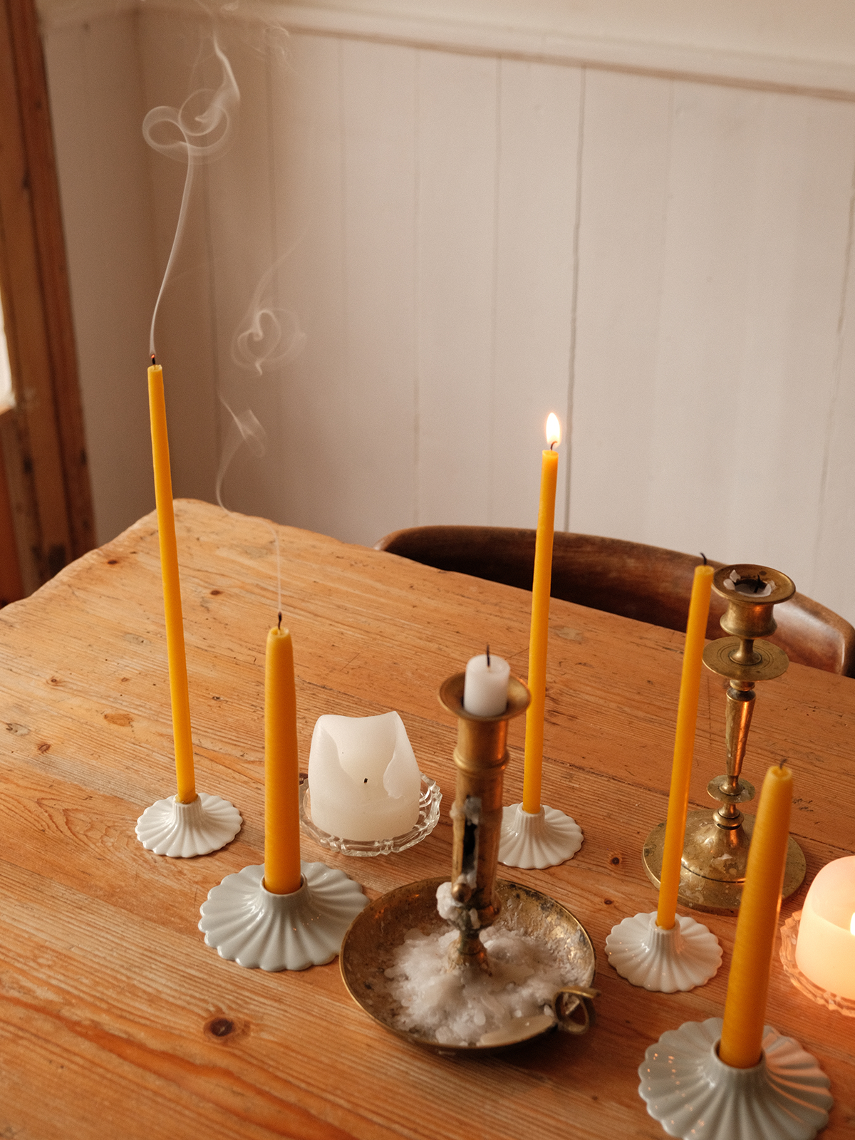 Set de 2 - Mini bougeoirs Coquille Édition 02 Blanc