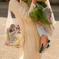 Sac porte-bouquet brodé Les Bons Jours x Brigitte Tanaka - Édition limitée